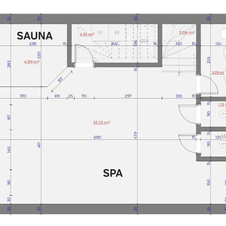 Na prizemlju se nalazi sauna i spa